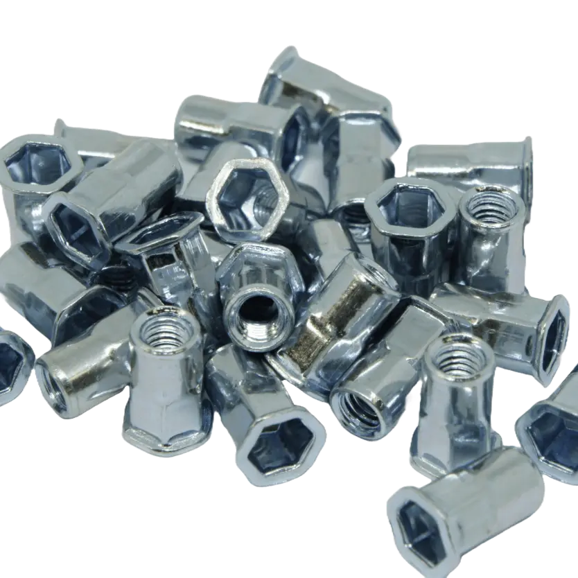 [RH-HHB-M4] Reduced Head, Half Hex Body Rivnut (Steel) (M4 Grip Range 0.5mm-2.0mm)