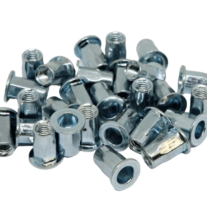 Rivnut / Steel / Large Flange / Half Hex Body / 