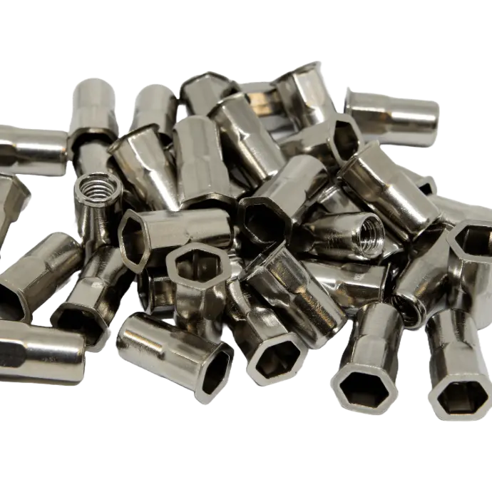 Rivnut / Stainless Steel / Reduced Head / Half Hex Body