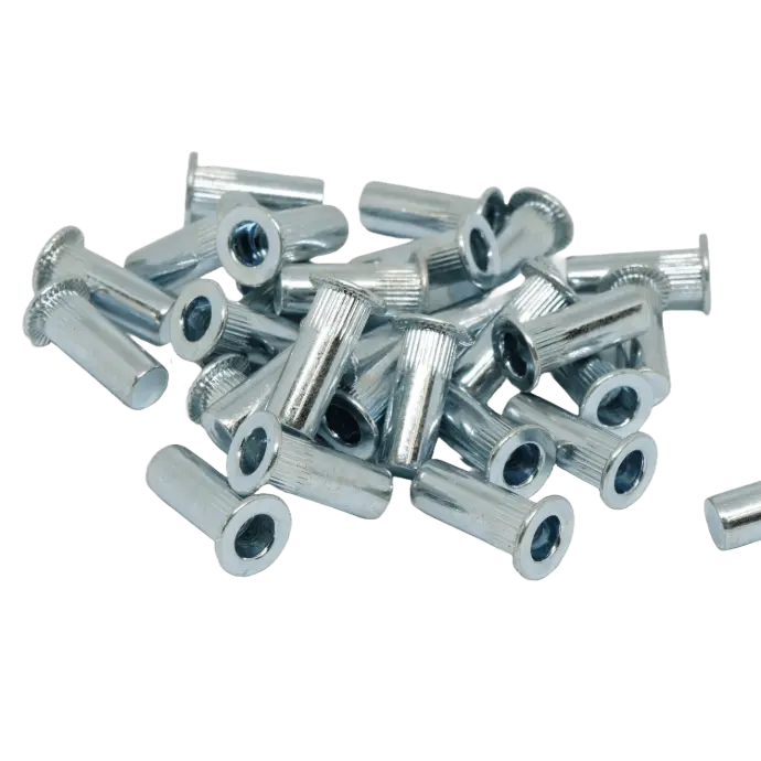[LF-KB-M4-CE] Large Flange, Round Body (Knurl), Closed End M4 Rivnut (Steel)