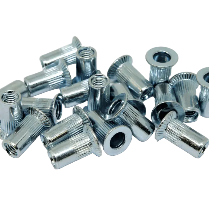 [PT-CH-KB-M4] Countersunk Head, Round Body (Knurl) Rivnut (Steel) (M4 Grip Range 1.5mm-3.0mm)
