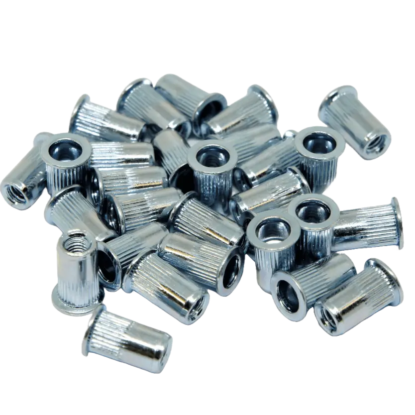 [RH-KB-M3] Reduced Head, Round Body (Knurl) Rivnut (Steel) (M3 Grip Range 0.5mm-2.0mm)