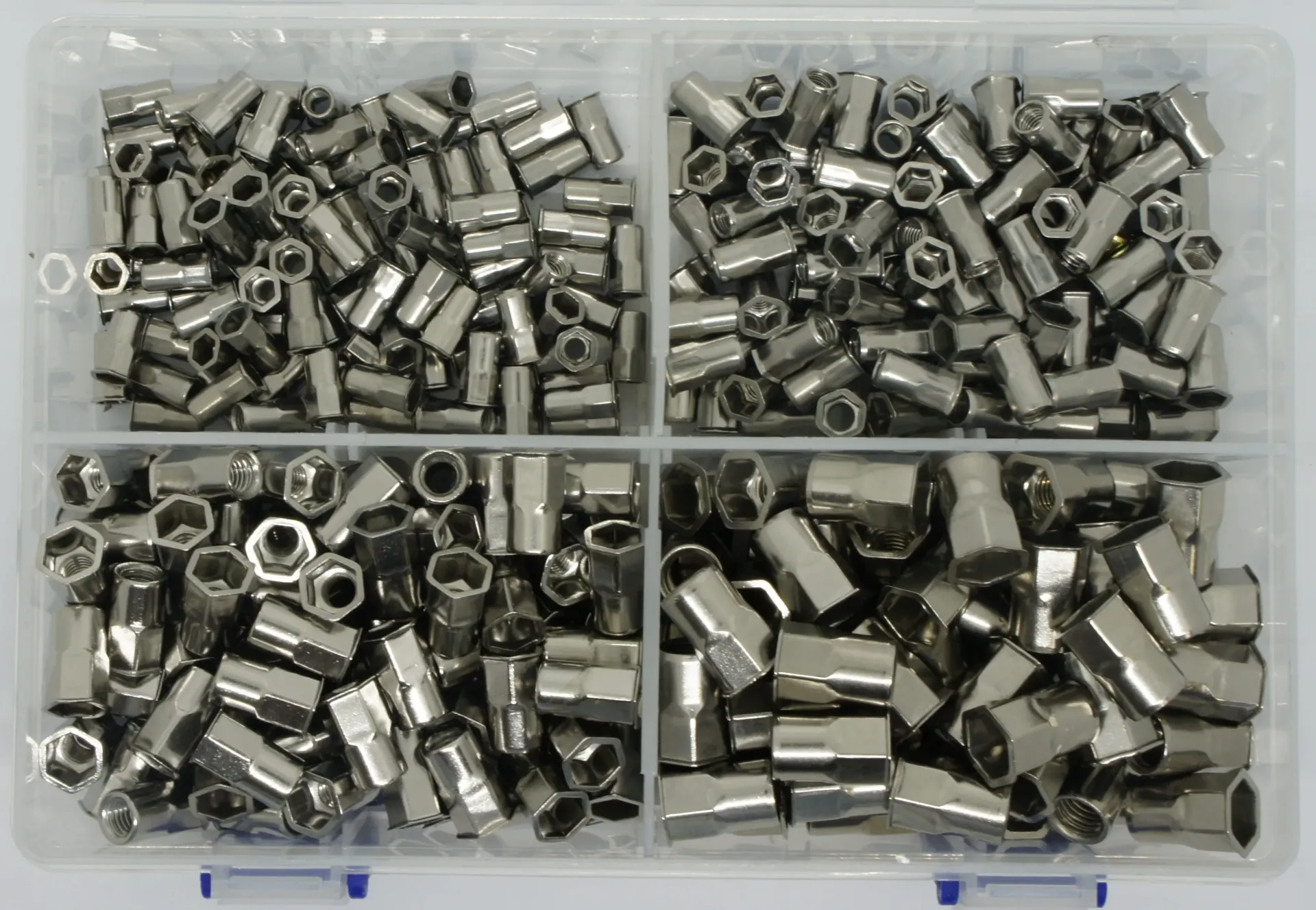 [PT-KIT-RH-HHB-SS] 370 Piece Reduced Head, Half Hex Body, Stainless Steel Rivnut Kit