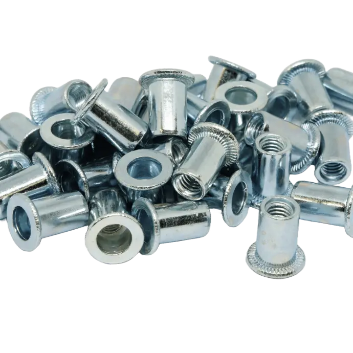 Rivnut / Steel / Large Flange / Round Body / M6