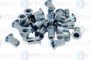 Rivnut / Steel / Large Flange / Round Body (Knurl) / M4 (100 pcs)