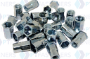 Rivnut / Steel / Reduced Head / Half Hex Body / M6 (100 pcs)
