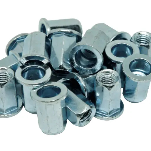 Rivnut / Steel / Large Flange / Full Hex Body