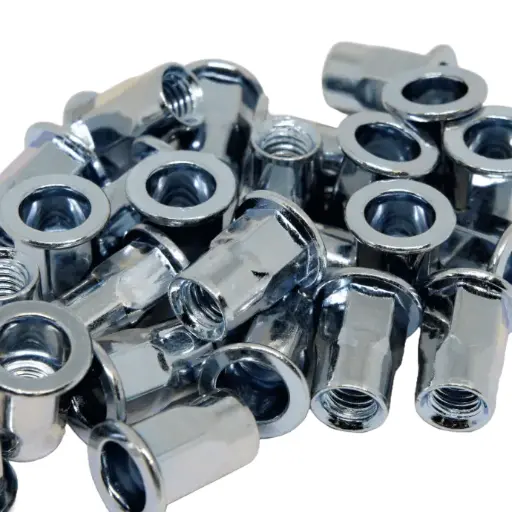 Rivnut / Steel / Large Flange / Half Hex Body / 