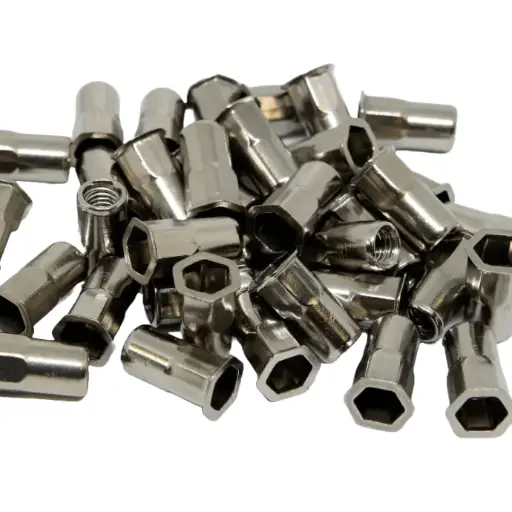 Rivnut / Stainless Steel / Reduced Head / Half Hex Body